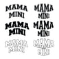 Mama and Mini Varsity Curved and Bulge PNG SVG