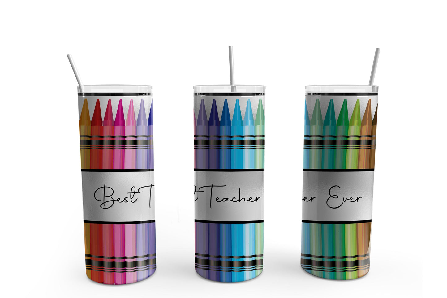 Best Teacher Ever 20 oz. Sublimation Tumbler Transfer