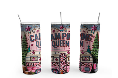 Camping Queen 20 oz. Sublimation Tumbler Transfer