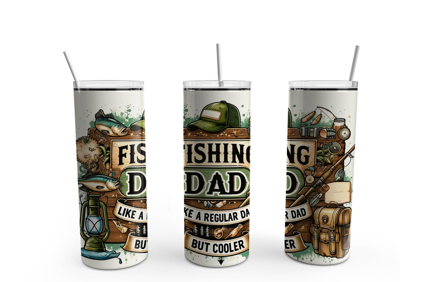 Fishing Dad 20 oz. Sublimation Tumbler Transfer