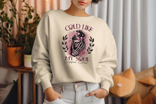 Cold Like My Soul Skeleton Hand Sublimation Transfer