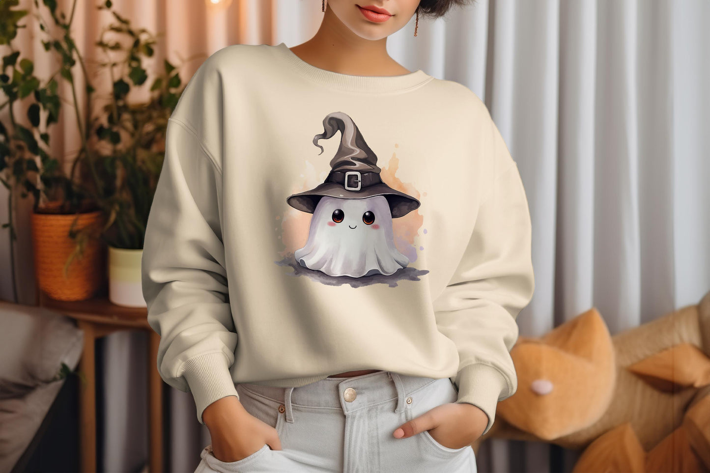 Cute Ghost Witch Autumn Fall DTF Full Colour transfers