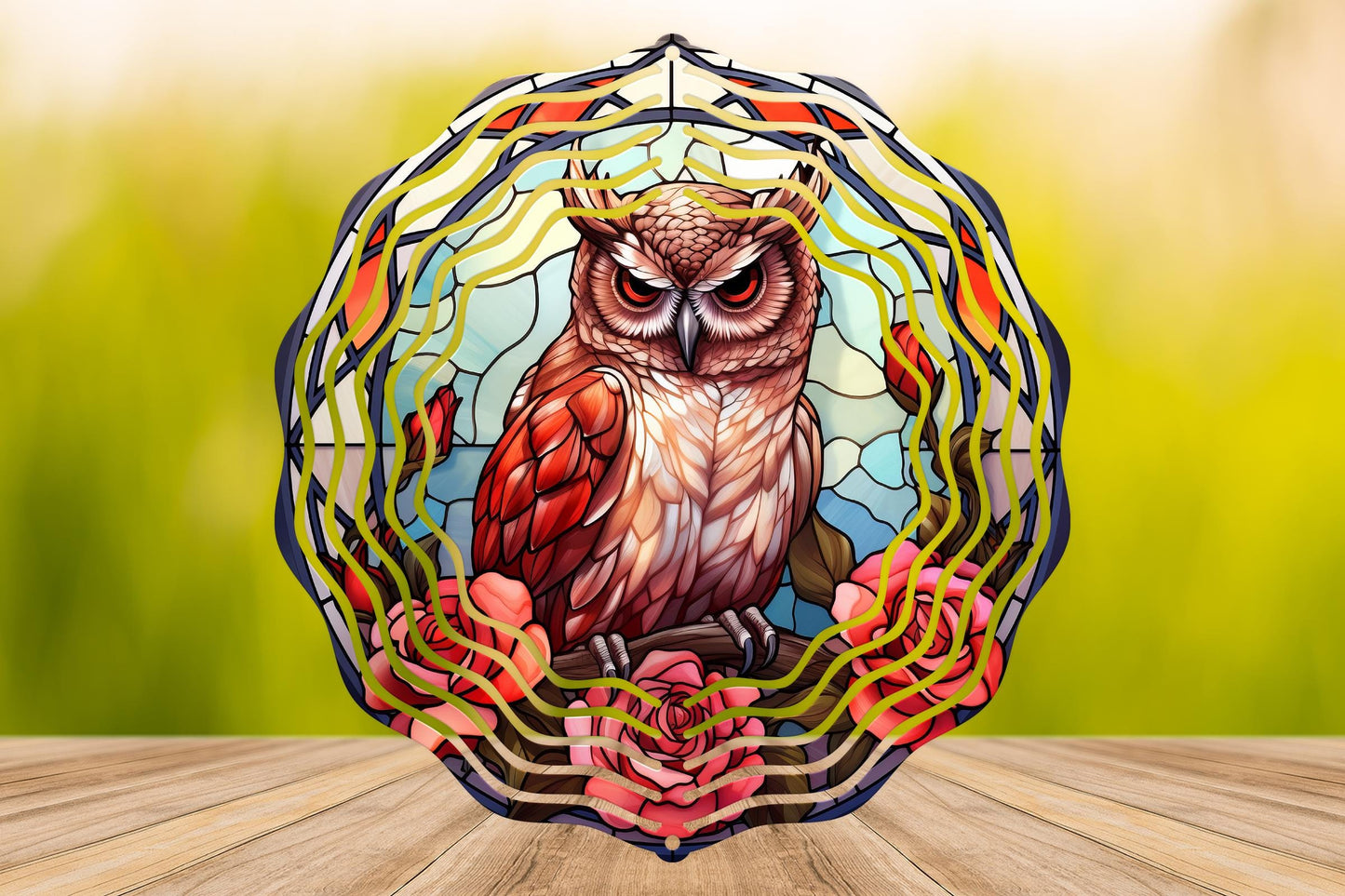 Owl #3 Wind Spinner 8" Sublimation Transfer Ready to Press