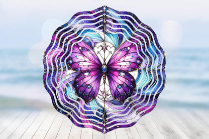 Prism Butterfly #8 Wind Spinner 8" Sublimation Transfer Ready to Press