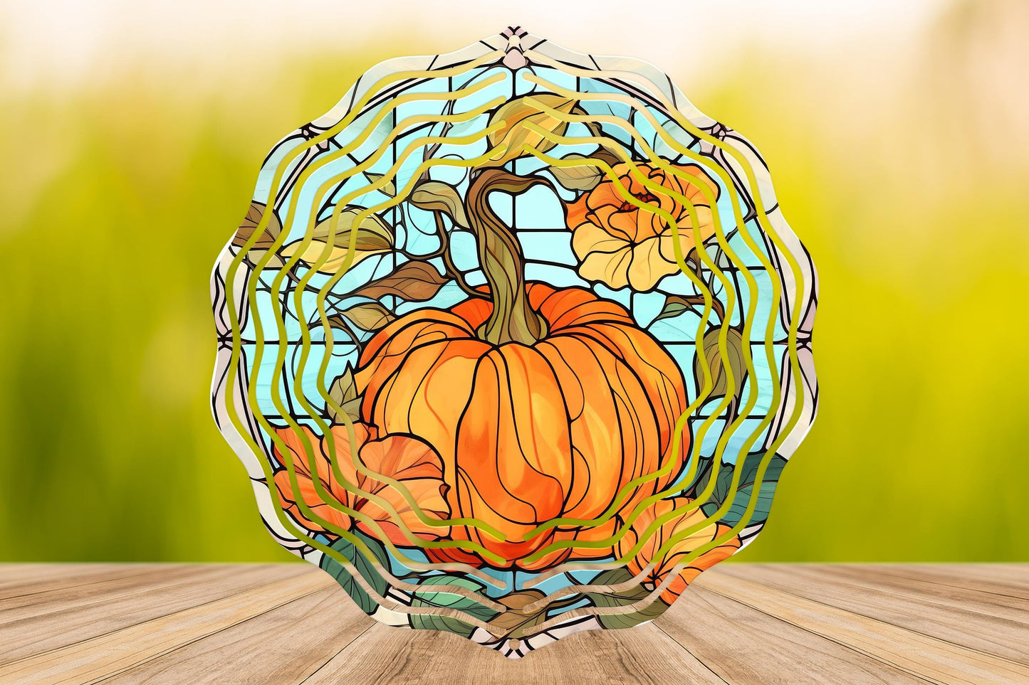 Pumpkin #2 Wind Spinner 8" Sublimation Transfer Ready to Press