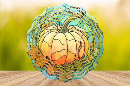 Pumpkin #4 Wind Spinner 8" Sublimation Transfer Ready to Press