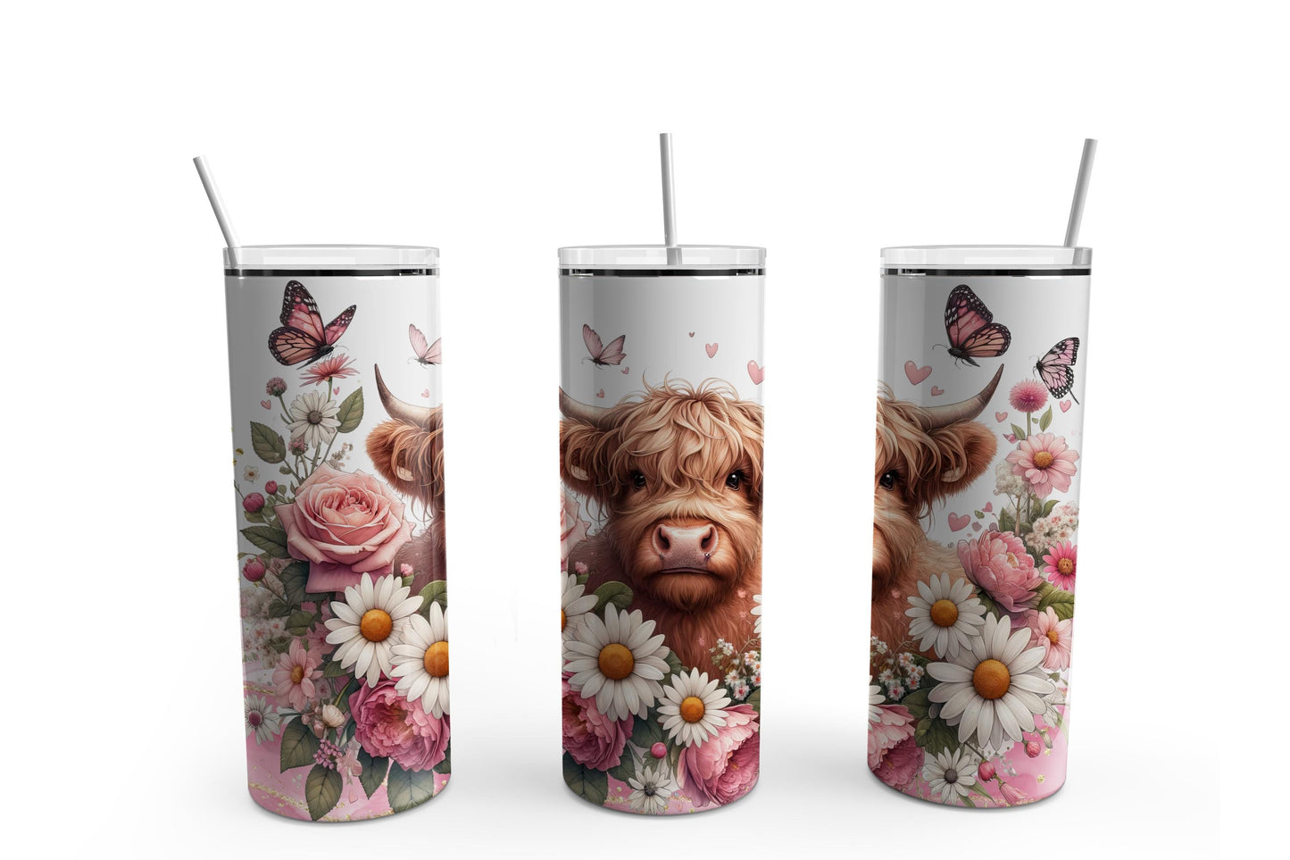 Highland Cow Print 20 oz. Sublimation Tumbler Transfer