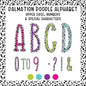 Dalmatian Doodle Alphabet - A to Z, 0-9, and special Characters PNG files, 4 colors