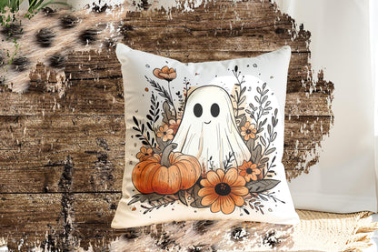 Ghost Pumpkin Foliage Fall Halloween Sublimation Transfer