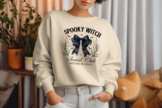 Spooky Witch Social Club Black Bows Coquette Bows DTF Full Colour transfers