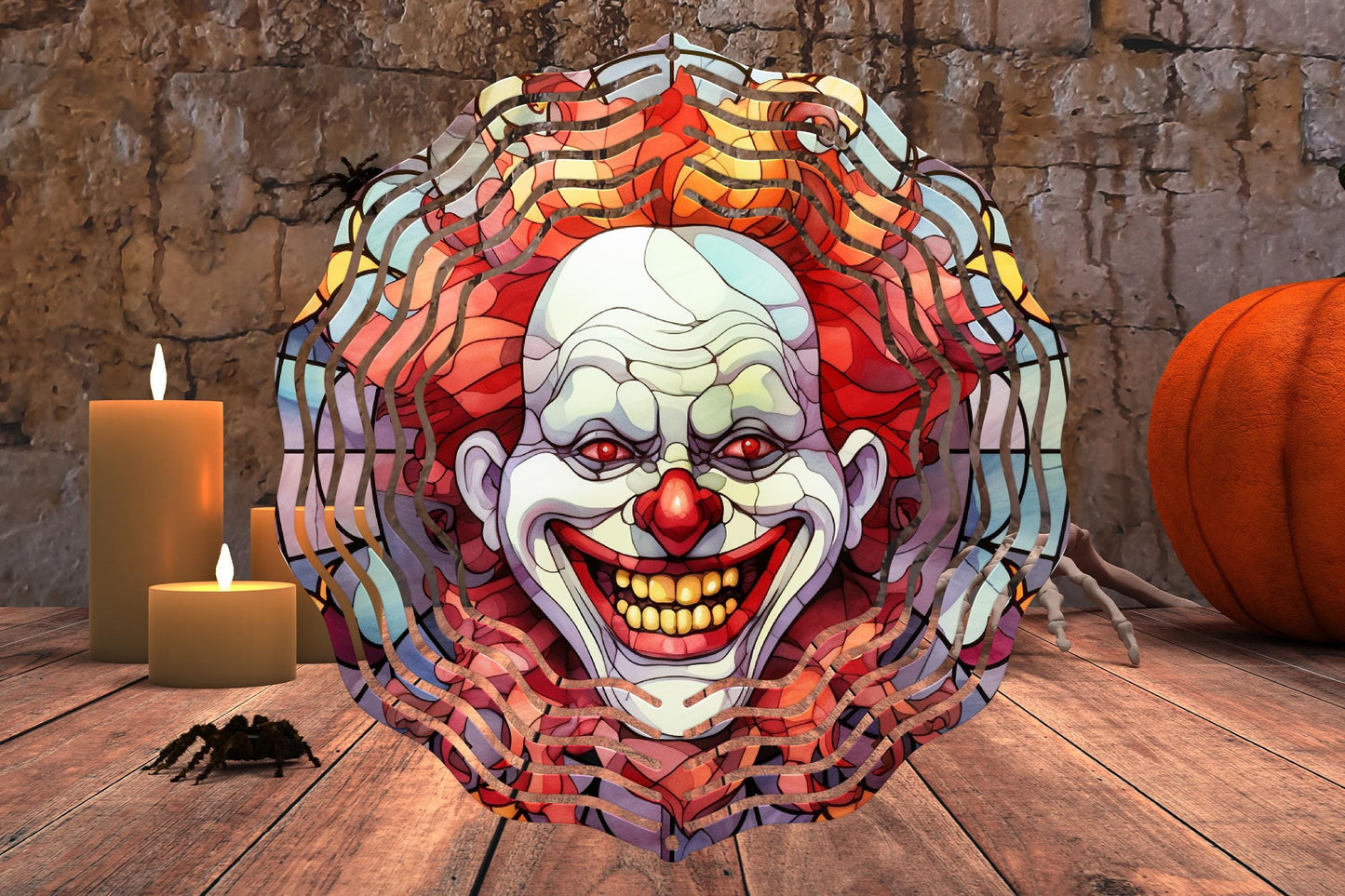 Clown Wind Spinner 8" Sublimation Transfer Ready to Press