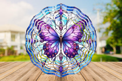 Prism Butterfly #7 Wind Spinner 8" Sublimation Transfer Ready to Press