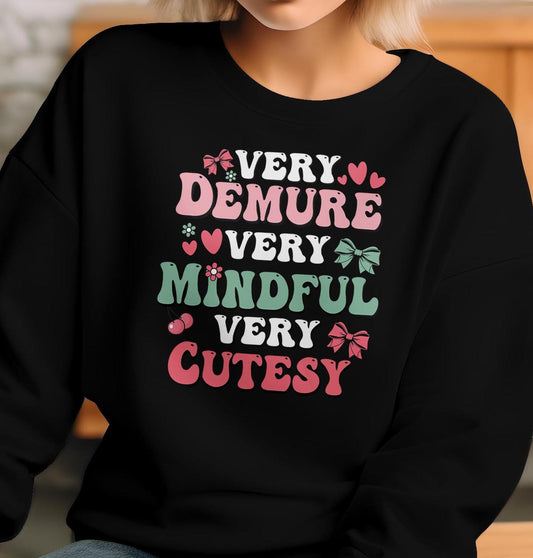 Very Demure Png Very Mindful Jpeg Very Cutesy Digital File for DTF, Dtg, Sublimation