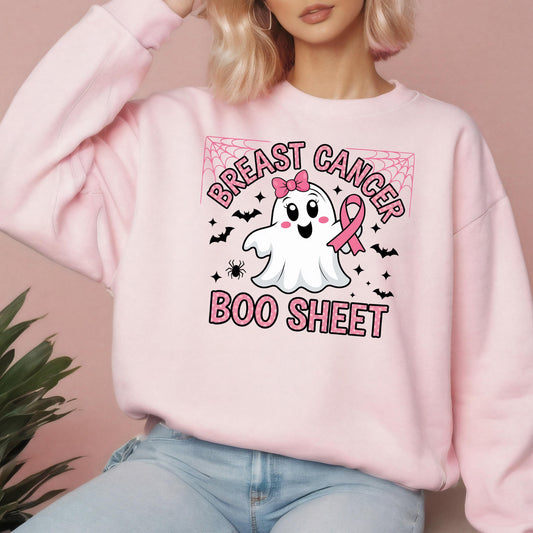 Breast Cancer is Boo Sheet Funny Digital File Instant Download, PNG, Pink Awareness Ribbon, Breast Cancer