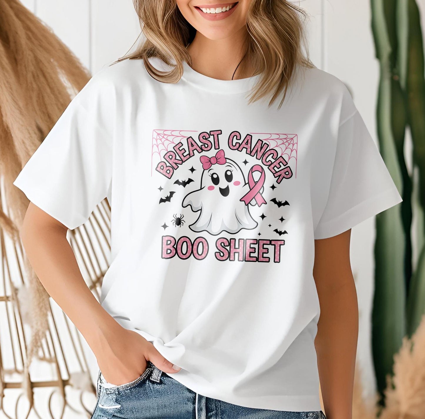 Breast Cancer is Boo Sheet Funny Digital File Instant Download, PNG, Pink Awareness Ribbon, Breast Cancer