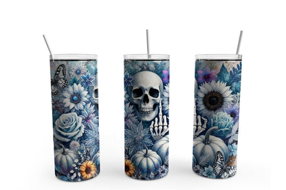 Funny Skull Halloween 20 oz. Sublimation Tumbler Transfer