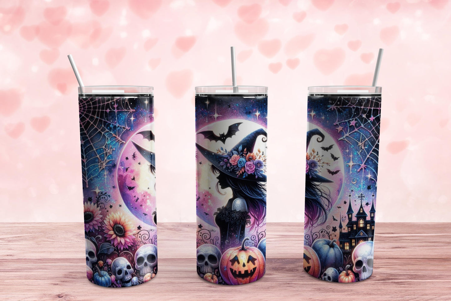 Lunar Witch Sublimation Tumbler, Ready to Press Sublimation Transfer, 20 oz. Skinny Tumbler